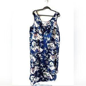 Vintage Blue Patterned Dress